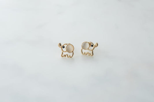 Gold Elephant Earrings - anhth-joy-prod